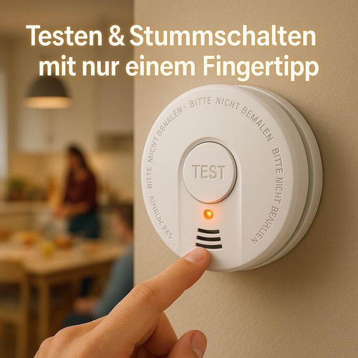 Датчики диму для дому та офісу з фотоелектричним сенсором на 10 років, оптичний детектор диму на батарейці, 2 шт. (4 шт. з батарейкою, 1902-4PCS)