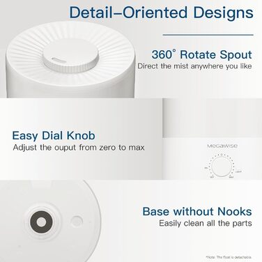 Набір з 2 ультразвукових зволожувачів повітря H1-XIT по 2л, білі, з верхнім наливом та нано-розпиленням для дитячої кімнати, спальні та вітальні