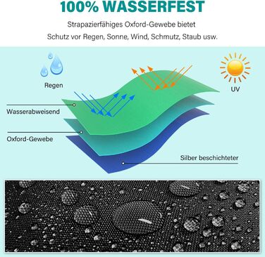 Чохол для парасольки/зонту великого розміру (2-4 м), чорний. Захист від сонця, вітру та снігу. Розміри: 205 x 25/57/48 см