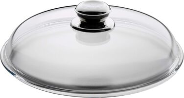 Скляна кришка для сковороди WMF 28 см, термостійке скло з металевим ручкою, підходить для посудомийки