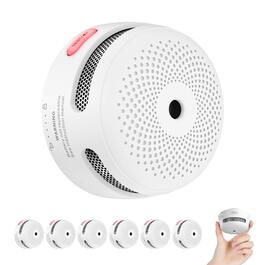 X-Sense Детектор диму автономний 10 років батарея, не сумісний з базовою станцією, міні-пожежовиявлювач, 6 шт.