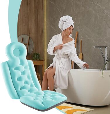 Подушка для ванни, м'яка та приємна на дотик, килимок для ванни, подушка для тіла, товста підкладка, килимок для тіла, еластична (Блакитна)