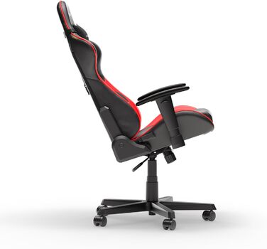Крісло ігрове DXRacer Formula L з ПВХ шкіри - Оригінальне ергономічне крісло для геймерів та офісу (Чорний & Червоний, FD23)