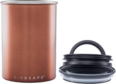 Контейнер для кави Airscape Planetary Design | Герметична баночка з нержавіючої сталі | Збереження свіжості продуктів | Колір мідний