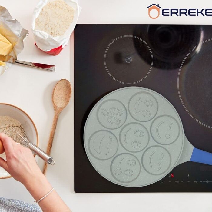 Сковорода для млинців Erreke, підходить для індукції, сковорода з антипригарним покриттям для млинців, сковорода для млинців, сковорода для млинців для млинців, млинцева сковорода