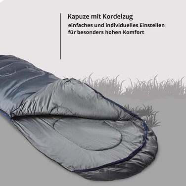 Спальний мішок Anaterra - для, всі сезони, кемпінгу, з компресійним мішком, легкий, невеликий розмір рюкзака, зовнішній, водонепроникний - зимовий спальний мішок, літній спальний мішок, кемпінговий спальний мішок модель 9
