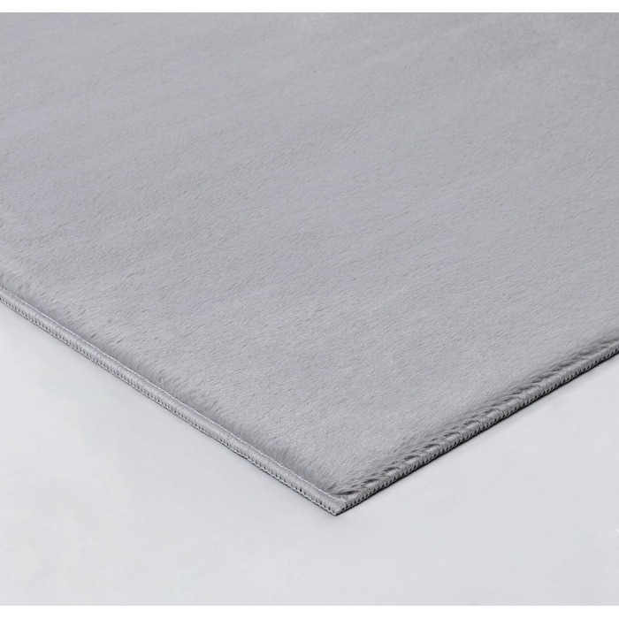Хутряний килимок Mia's Luna, м'який та елегантний, миється, підходить для теплої підлоги (50x100 см, сірий)