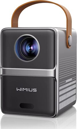 Mini-проектор WiMiUS 18000 люмен з Wi-Fi та Bluetooth, 1080P Full-HD, портативний для домашнього кінотеатру, сумісний з iOS/Android/Laptop/USB/PS5/AV (сірий)