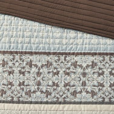 Комплект постільної білизни Madison Park Quilt Luxe Jacquard, оверсайз King, Прінстон, червоний/синій, 5 предметів