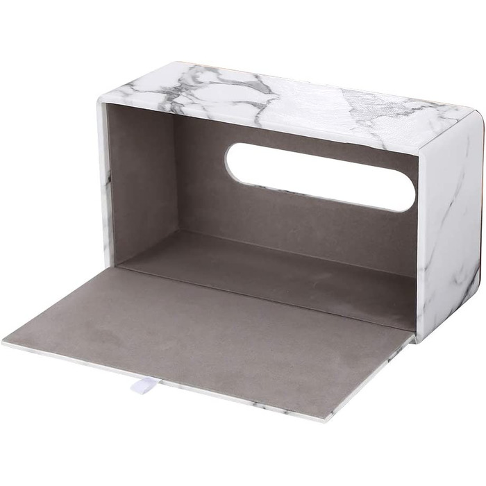 Коробка для косметичних серветок зі штучної шкіри KINGFOM, коробка для серветок, коробка для серветок для офісу/автомобіля / будинку (мармур)