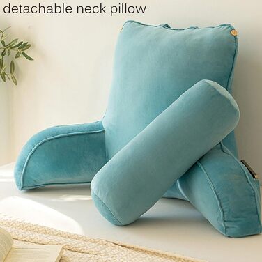 Зручне дихаюче крісло для читання з підтримкою спини, однотонне, знімний підголівник, можна прати, м'яке спижнє крісло (Сірий, 85 x 60 см)