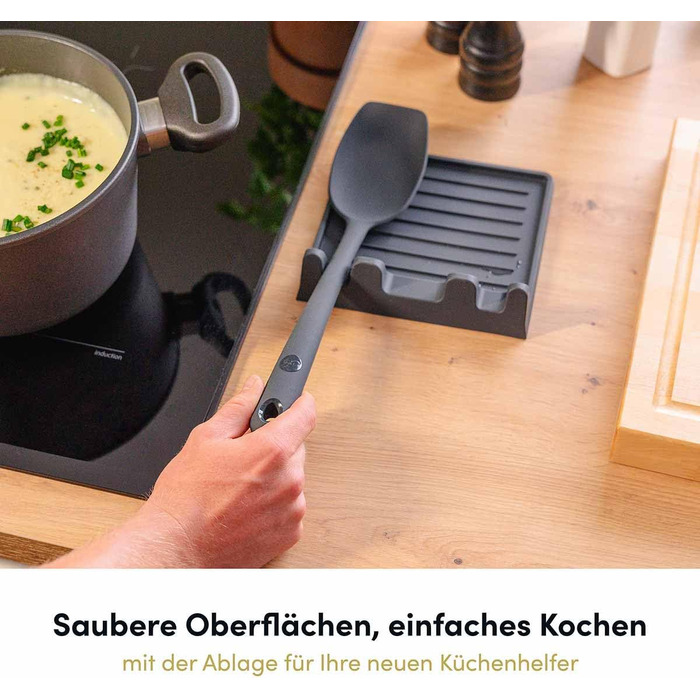 Набір кухонних аксесуарів Hoffmann Küchenhelfer-Set, 16 предметів, антрацит, силікон, нержавіюча сталь, для кухні