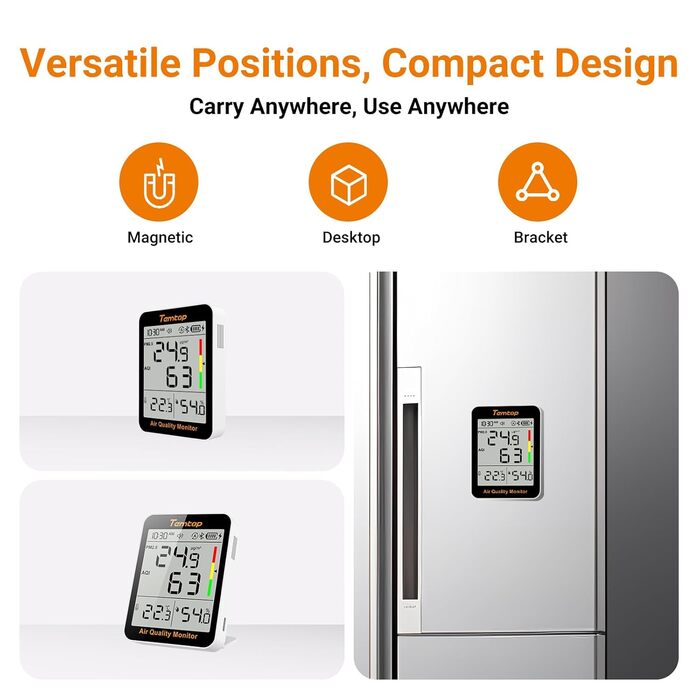 Вимірювач якості повітря Temtop S1+: PM2.5, AQI, температура, вологість, 100 днів роботи, підключення до APP, для дому та офісу