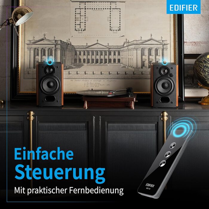 Edifier R1280T: Активні референсні колонки 2.0 - 42W RMS, Коричневий, Без Bluetooth, Для ПК та Студії