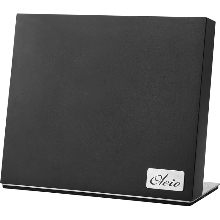 Магнітний тримач для ножів Oleio, чорний. Тримач без ножів з потужним магнітом, нержавіюча сталь, підставка для дамаських та кухонних ножів