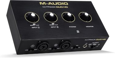 Аудіоінтерфейс M-Audio M-Track Duo для запису, стрімінгу та подкастів - 2 XLR/Line входи, 192kHz, з програмним забезпеченням