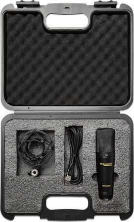 Мікрофон конденсаторний Marantz Professional MPM-1000U з великою мембраною, USB, нирковий характер, для подкастів, студії, геймінгу, з кабелем USB та кріпленням для мікрофона