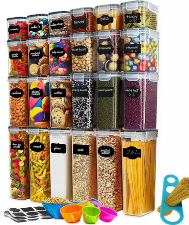 Набір контейнерів для зберігання SOSINYA 24 шт. з кришкою, герметичні, для кухні, BPA-free
