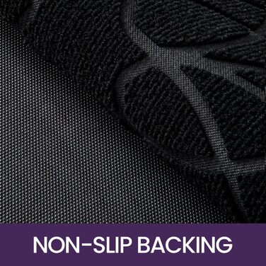 Килимок для дому та вулиці DEXI, 60x90 см, чорний, неслизький, миючий, для входу, балкону, тераси