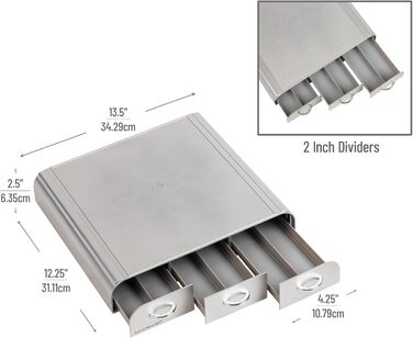 Організатор для капсул кави Mind Reader TRAY6-WHT - 36 місць, сумісний з K-Cup, CBTL, Verismo, Dolce Gusto