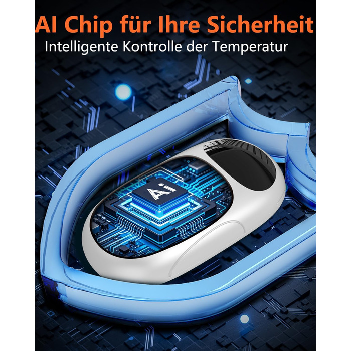Електричні грілки для рук DDKJ - 2 шт. з LED-дисплеєм та 3 рівнями нагріву. Магнітні, багаторазові, для дітей, чоловіків, жінок. Білий великий екран.