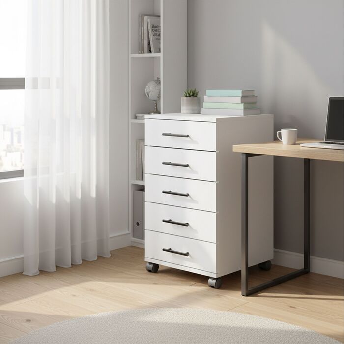 Контейнер Relaxdays на коліщатках з 5 висувними ящиками