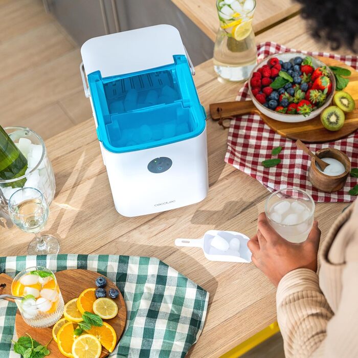 Машина для льоду Cecotec Chillin' Ice 1200 Go, 12 кг/день, 120 Вт, 2 розміри кубиків, швидке заморожування (6-8 хв)