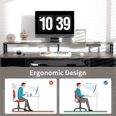 Ігровий стіл BEXEVUE з розетками та LED-підсвіткою 120x50 см. Сучасний комп'ютерний стіл з підставкою для клавіатури, 4 висувними ящиками та великою полицею для навчання, ігор та роботи. Колір: Pure Gray