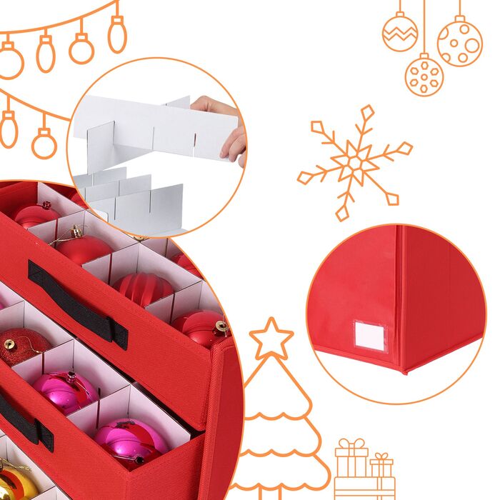 Коробка для зберігання новорічних кулі