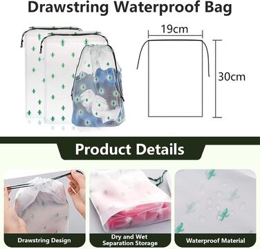Набір органайзерів для валізи 12 предметів, водонепроникні пакувальні куби для подорожей та зберігання речей, принт леопард