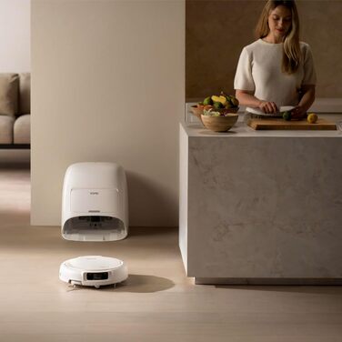 Робот-пилосос DJI Robo S з функцією миття підлоги, 25 000 Па потужність всмоктування, розпізнавання перешкод рівня дрона, два роботизовані руки, 200 днів без обслуговування, автоматичне очищення та сушіння моп-насадки DJI Robo S (версія з баком для води)