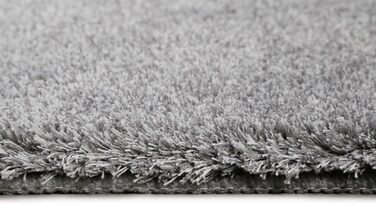 Сучасний пухнастий килимок для ванної кімнати з нековзною підкладкою - Luuk (80 x 150 см, гальково-сірий) Гальковий сірий 80 х 150 см