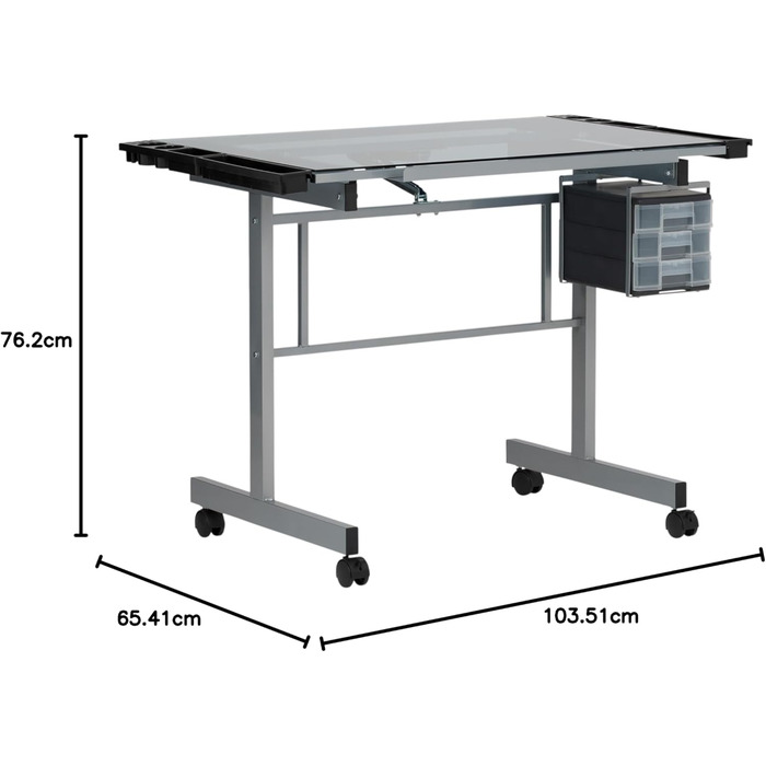 Зеркальний мольберт Studio Designs Vision з полицями та ящиками для олівців, 90,2 x 60,3 см
