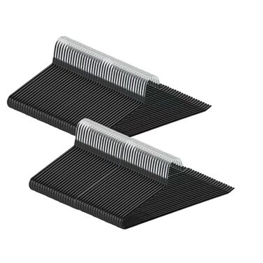 Чохли для штанів AIY0580B, 80 шт. - металеві вішалки для штанів з відкритими кінцями, чорні, рухомі, економія місця