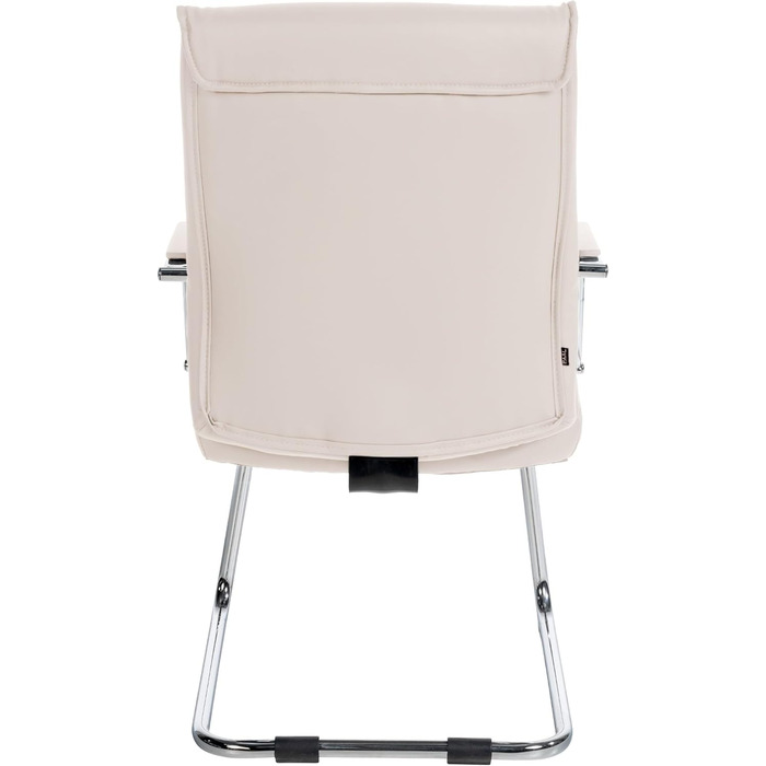 Стілець конференційний Sievert з м'якою оббивкою, екошкіра, кремовий колір - зручний стілець для переговорів та офісу