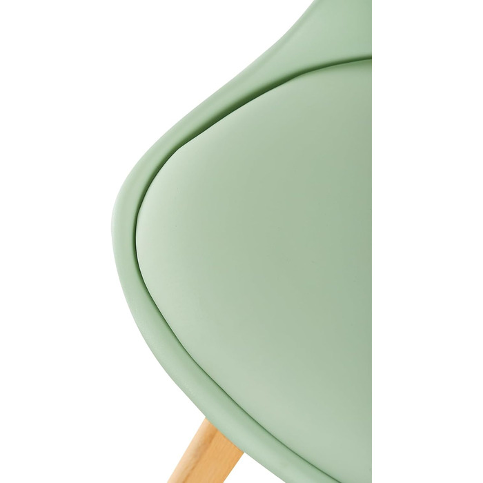 Набір з 4-х стільців EGGREE для їдальні в скандинавському стилі, зелений колір, масивна букова нога, сертифікований SGS