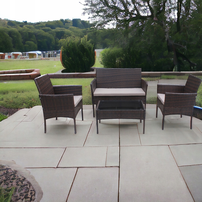 Комплект садових меблів із техноротанга MTG Trade Group, сірий, 4 предмети