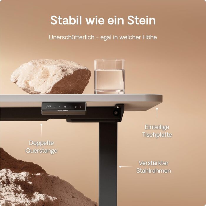 Стол підняття Desktronic Homeone 160x80 см – електричний з USB-портами, чорно-білий