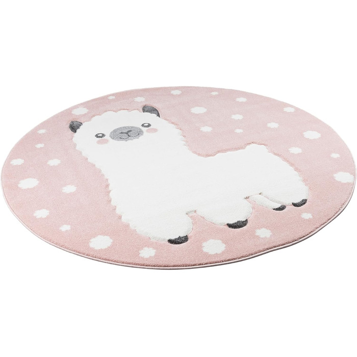 Килимок дитячий Pergamon Maui Alpaca Pink Round в 3 розмірах (120 см)