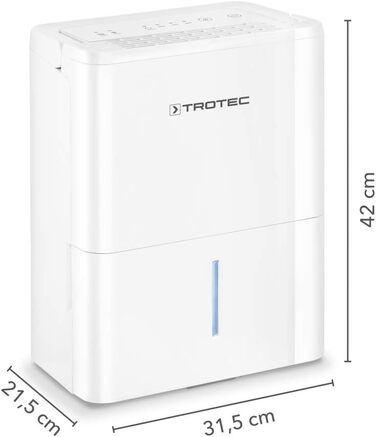 Осушувач повітря TROTEC TTK 32 E, електричний, 14 л/день, для приміщень до 15 м², авто-вимкнення, для квартири та спальні