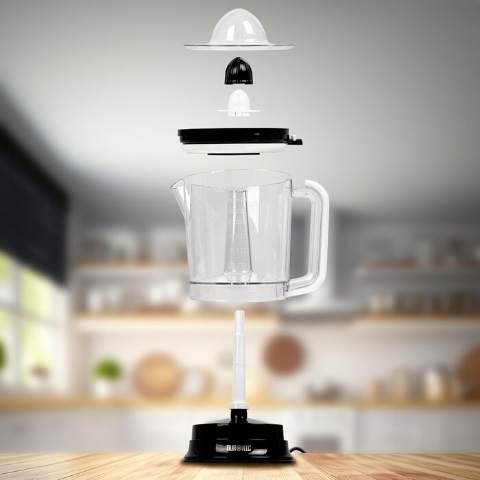 Електрична соковитискачка Duronic Saftpresse 600W: соковитискачка для цитрусових з нержавіючої сталі, 400 мл, 2 конуси, для апельсинів та лимонів