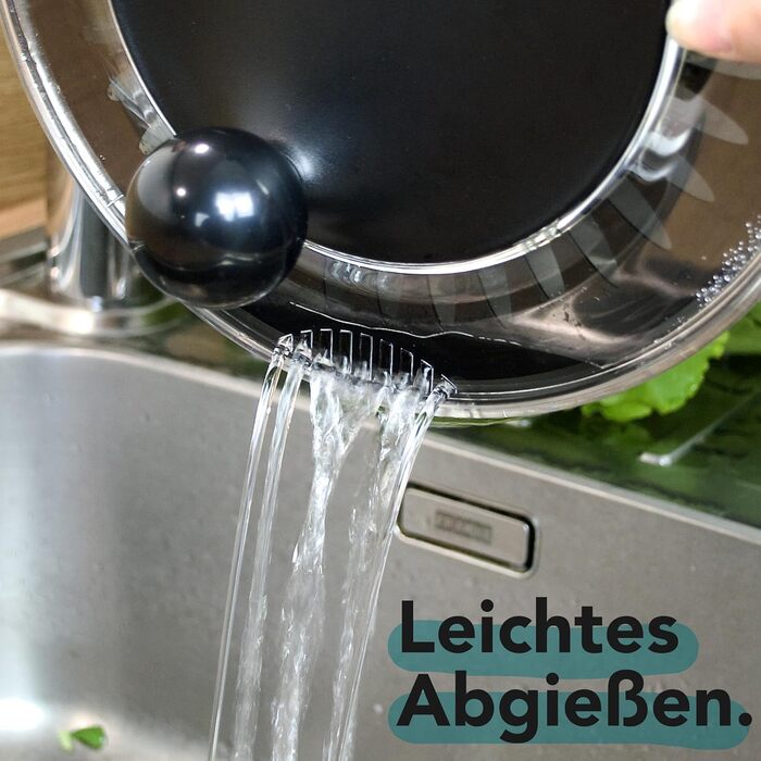 Нержавійна салатниця-центрифуга (4,5л) + овочевий тертки з 5 лезами | зручне віджимання салату завдяки неслизькому дну та ручним приводом