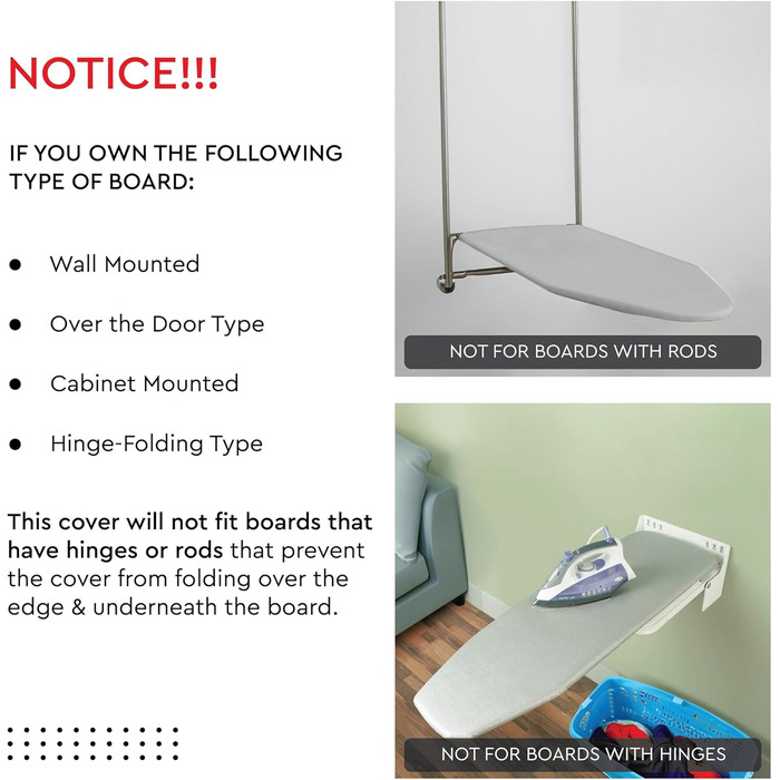 Чохол для прасувальної дошки Encasa XO з товстим 4 мм фетровим наповнювачем - Бежевий, бавовна, еластичний (125x39 см), тепловідбиваючий