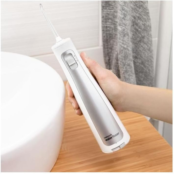 Waterpik Cordless Freedom Waterflosser: бездротова іригатор для рота, водонепроникний, з 3 насадками, білий (WF-03EU010)