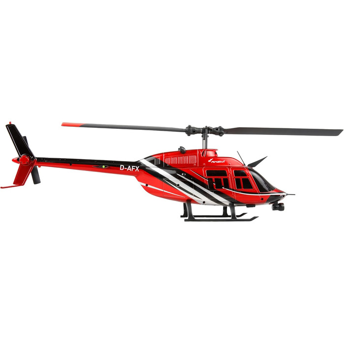 Радіокерований гелікоптер Amewi Bell 206 Jet Ranger CP 6-канальний RTF, масштаб 1:33, червоно-чорний