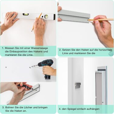 Дзеркало для ванної кімнати GIMBELEN з підсвічуванням LED, антизапар, 2 кольори світла (3000K/6500K), функція пам'яті, прямокутна форма, 50 x 70 см