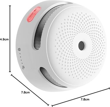 X-Sense XS01-M: Розумний димовий сповіщувач з Wi-Fi, сертифікований EN 14604, сумісний з додатком X-Sense Home Security (без базової станції)