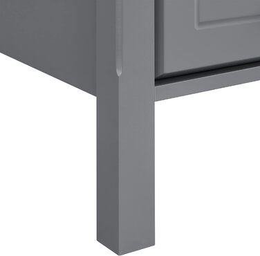 Приліжкова тумбочка Yaheetech, тумбочка, приліжкова консоль для пружинного блоку, тумбочка, журнальний столик, журнальний столик з 3 висувними ящиками, висота 60 см, (темно-сірий)