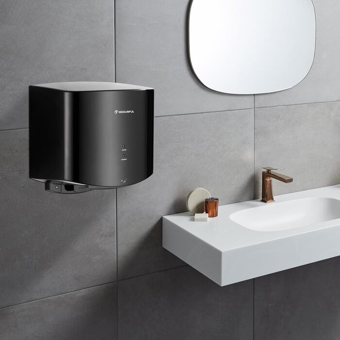 Електричний автоматичний сушар для рук Modunful, настінний, 1200W, чорний