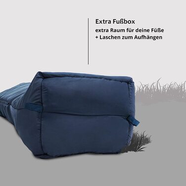 Спальний мішок anaterra для мумій на відкритому повітрі-зимовий, включає в себе рюкзак, спальний мішок, спальний мішок для зимового кемпінгу, фестивалю, подорожей (MyNature Blau)